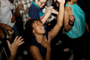 One of my favorite photos. This person on my dance floor was LOST in my music. G-d bless her!